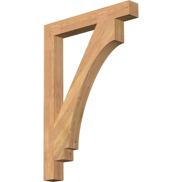Ekena Millwork Imperial Block Smooth Bracket, Western Red Cedar, 3 1/2"W x 28"D x 40"H BKT04X28X40IMP05SWR - main